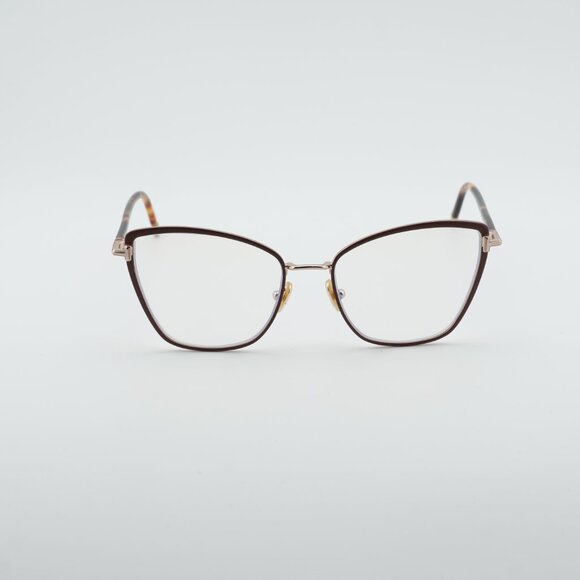 Tom Ford FT5740-B 048 Eyeglasses Brown / Gold / Havana 54mm Cat Eye Frame main image 4